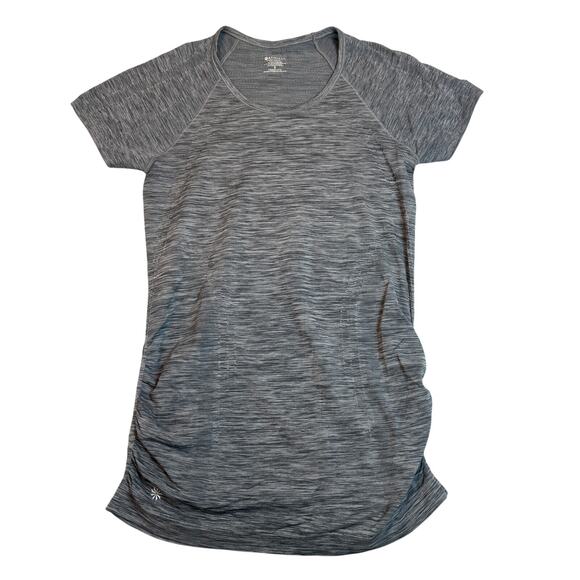 Athleta Tops - Athleta Speedlight Seamless Tee Gray Heather Womens Small S Short Sleeve Ruched